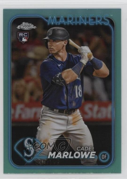 2024 Topps Chrome Aqua Refractor 98/199 Cade Marlowe #266 Rookie RC 0dc2