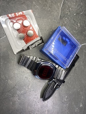 Rare Soviet Ussr Watch Elektronika 1 Pulsar DigitalLed Red