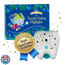 Tooth Fairy Flylight Storybook and Magical Projector Night Light Signals The