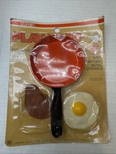 PLAY FOOD Vintage 1978 NASTA Egg Steak Skillet Set Lot READ