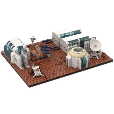 BlockNova 5-in-1 Mars Base Diorama 1807pcs Building Bricks Toy Set
