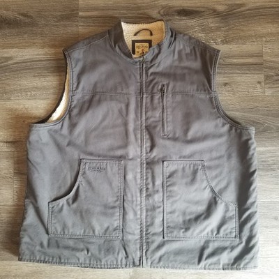 Red Head Brand Co. Mens Duck Canvas Fleece Lined Cold Weather Vest Dark Gray...