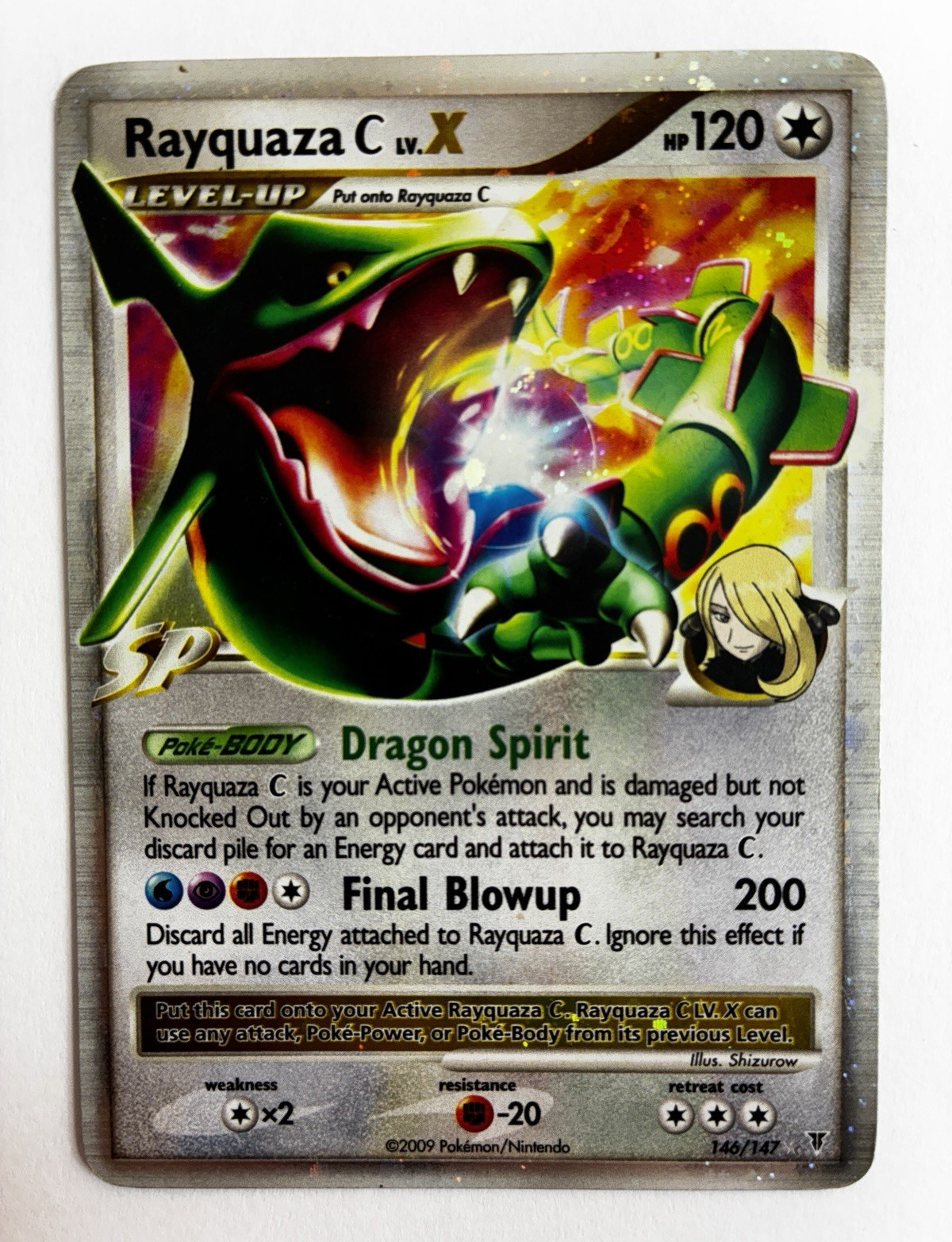 Pokemon TCG Rayquaza C LV.X 146/147 Supreme Victors 2009 Holo Ultra Rare 120 HP