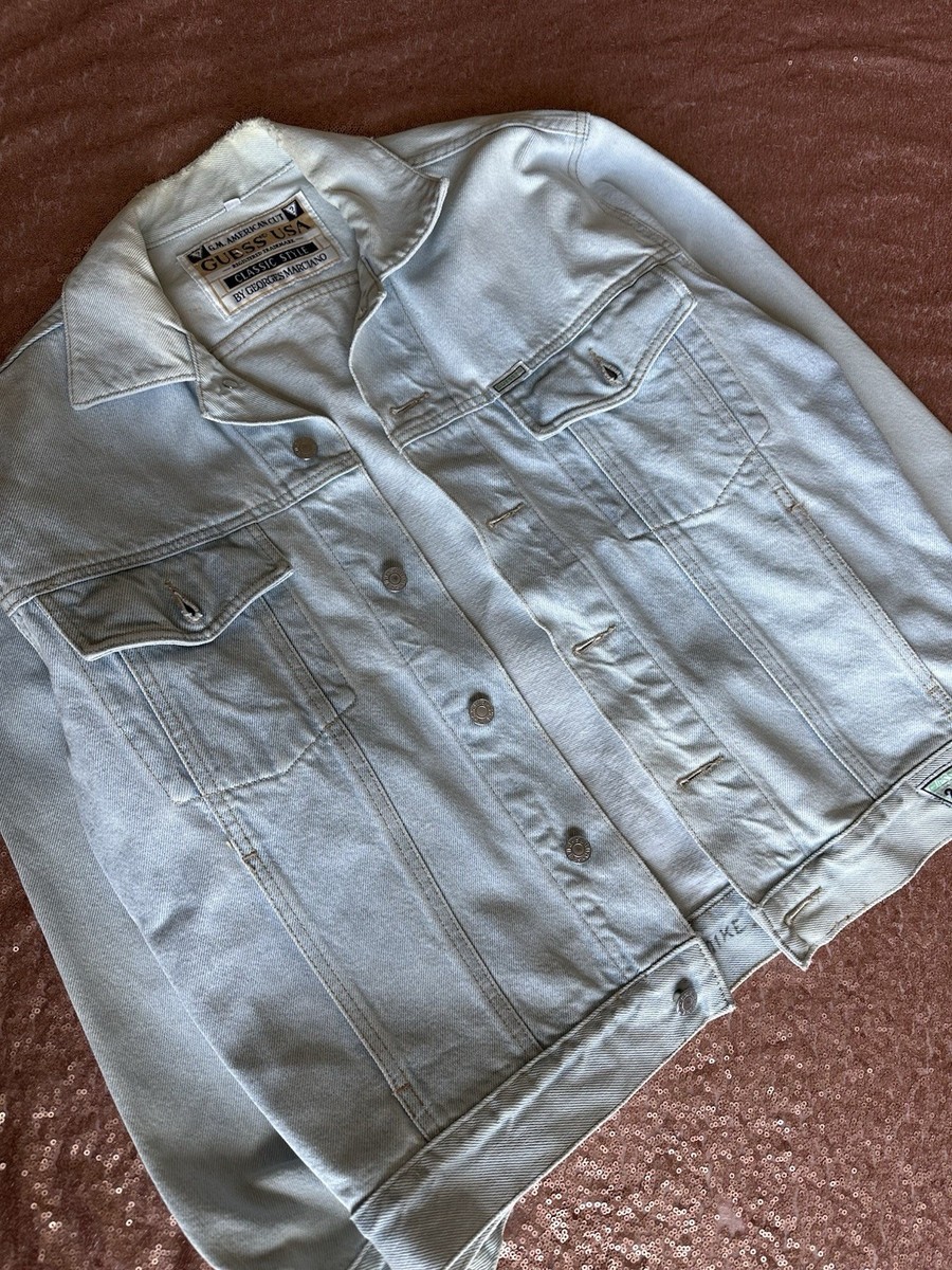 VTG 80s Guess Georges Marciano Denim Trucker Jean Jacket