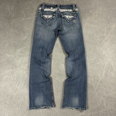 Miss Me Damenjeans - S(36) - Flared/bootcut - Low-Waist - Washed - low-waist