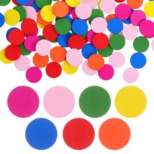 Color Wooden Disk for Children Educational Toys 100Pcs 0.8X0.8X0.08In
