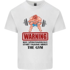 Camiseta de algodón ligero Gym May Start Talking About para hombre