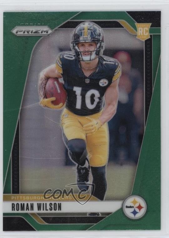 2024 Panini Prizm Rookies Green Prizm Roman Wilson #384 Rookie RC