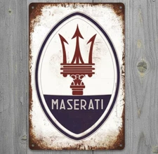 Maserati 8 x 12 Vintage Novelty Metal Sign Made In USA New!
