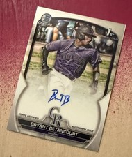 2023 Bowman Chrome - Prospect Autographs Bryant Betancourt #CPA-BB (AU, RC)