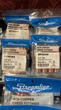 Streamline ACR 1/2" OD press copper couplings