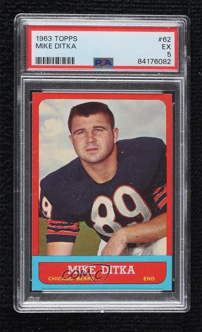 1963 Topps Mike Ditka #62 PSA 5 HOF 05ez