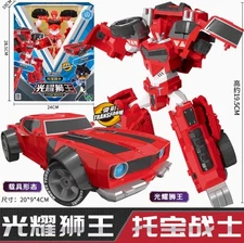 Tobot V GD LEON ROVER Red Car Transforming Robot Vehicle Action Toy 7.7"