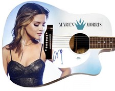 Maren Morris Signed 1/1 Custom Graphics Guitar ACOA