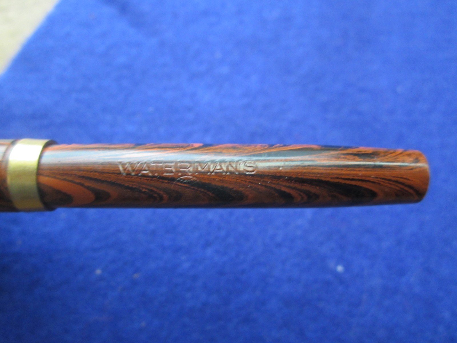 Waterman Fountain Pen "Red Ripple" Original Gold Nib ca. 1920's- Model 52 1/2 V