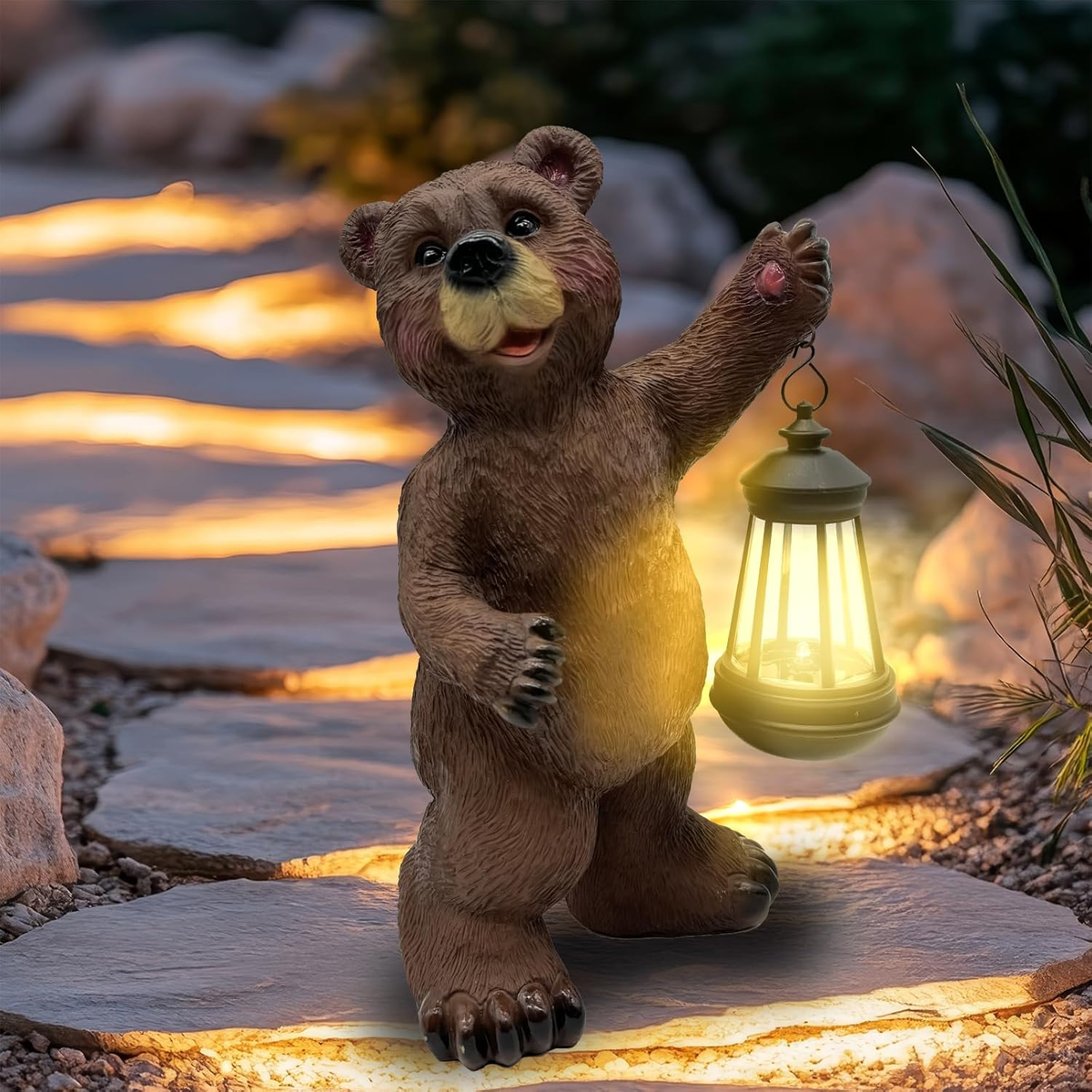Solar Lantern Garden Statues Decor, 14