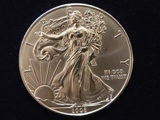 American Eagle 2008 Liberty Dollar .999 Fine Silver Coin Bullion 1oz