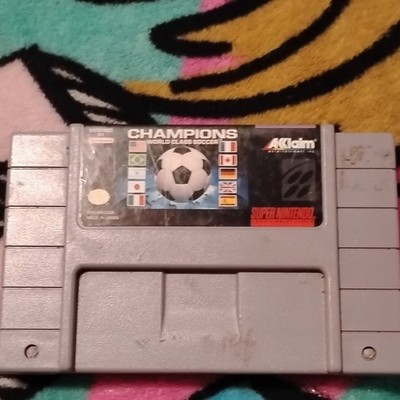 Acclaim Champions World Class Soccer Super Nintendo SNES NTSC-U/C Game Cartridge