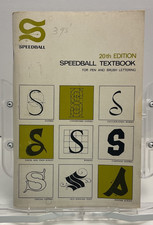 SPEEDBALL TEXTBOOK FOR PEN AND BRUSH LETTERING Softcover 1972 20th Edition A6