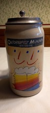Original Oktoberfest München Jahreskrug 1992, Sammlerstück mit Zinndeckel