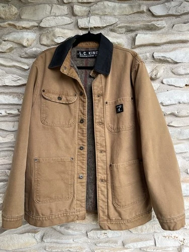 LC King Landon Brown Duck Barn Coat Medium - product listing photo