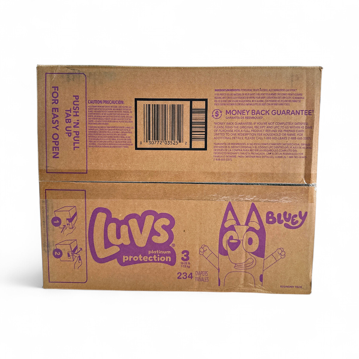 Luvs Platinum Protection Disposable Baby Diapers (Size 3) - Bluey - 234 Count