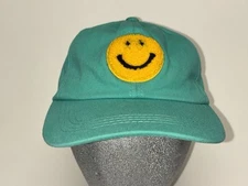 NWT Green Old East Main Co. Cap Hat with Yellow Fuzzy Smiley Face Adjustable 
