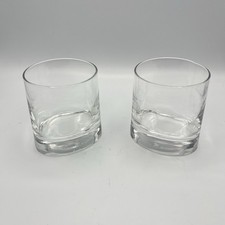 Pair Johnnie Walker Dandy Etched Lowball Glasses