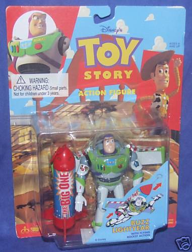 Disney Toy Story Buzz Lightyear Fying Rocket Action Factory Sealed
