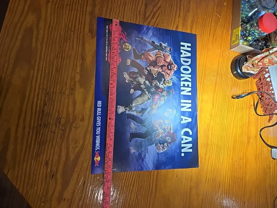 RED BULL Hadoken In A Can 2017 Promo Poster 24 In x 18 In USED Great Cond - Image 3 of 4