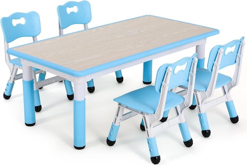 Kids Table Chairs Toddler set Strong Plastic play table Children Study Activity - Picture 29 of 47