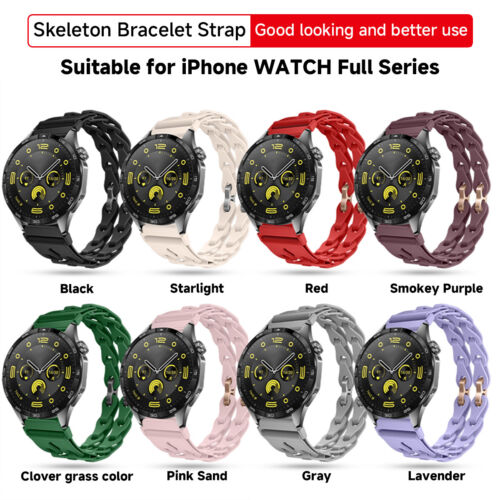 Silicone Strap for Galaxy Watch 6/5/4/3Pro/Classic/Sport/EarS3/S2Frontier/Active - Picture 14 of 50