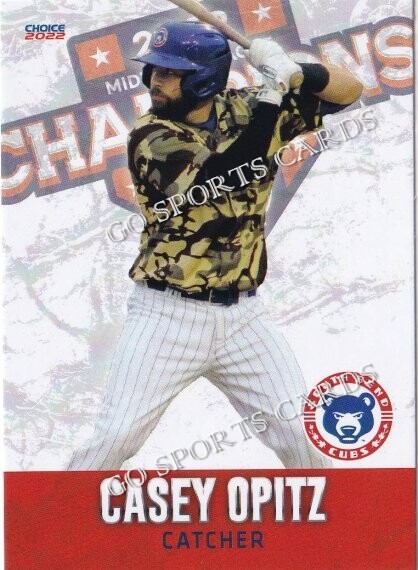 2022 South Bend MWL Champions Casey Opitz RC Rookie Chicago Cubs | eBay