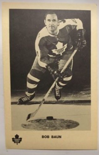 Vintage Toronto Maple Leafs Team-Issued Hockey Photo Card NHL 1970 Bob Baun - Picture 2 of 5