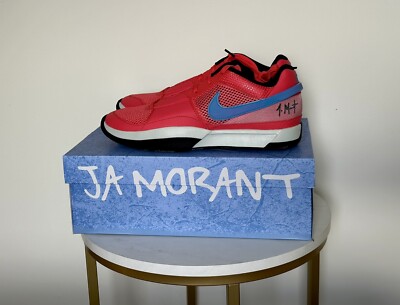 Nike Ja 1 Ember Glow Men\'s Size 9. Nike Ja 1 Ember Glow/Blue Lightning Basketball Shoes Men main image 4