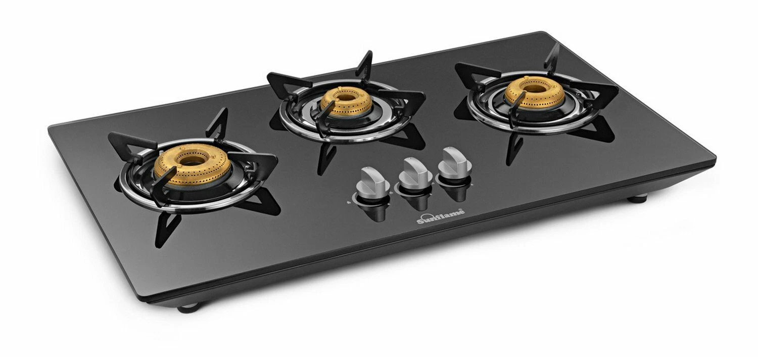 Sunflame Hobtop Counter Top Hob Gas Stove 3 Burner Free Hose Pipe