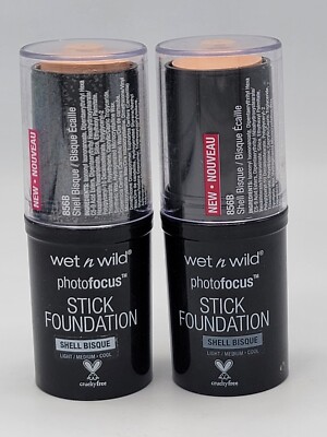 Wet N Wild Photo Focus Stick Foundation - Shell Bisque, Foundation-Stick Für Ein Gleichmäßiges Finish