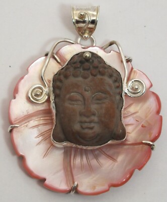 Sterling Silver Red Jasper Buddha Pendant Sterling Silver Red Jasper Buddha Pendant