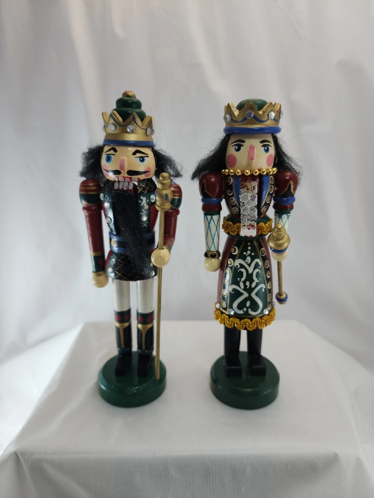 Original Vintage Terrys Village King & Queen Nutcracker Set - 8" - With Boxes