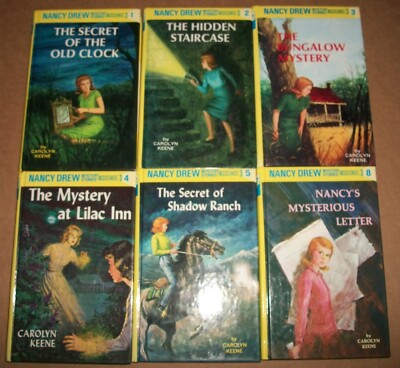 Nancy Drew lot of 6 flashlight series Carolyn Keene HC HB 90s 1 2 3 4 5 8 HB EX