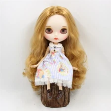 Takara 12" Neo Blythe golden Hair Nude Doll Dudu mouth Factory joint body TBY01
