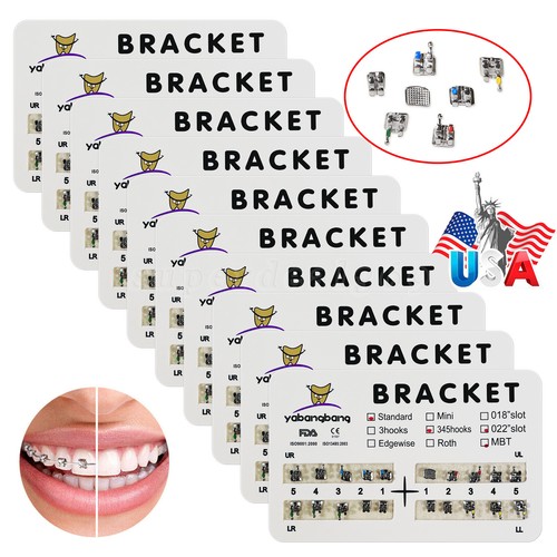 10 Confezioni Apparecchi Ortodontici Dentali Mini/Standard Roth/MBT 022 Ganci 345/Fili Arco O - Foto 69 di 104
