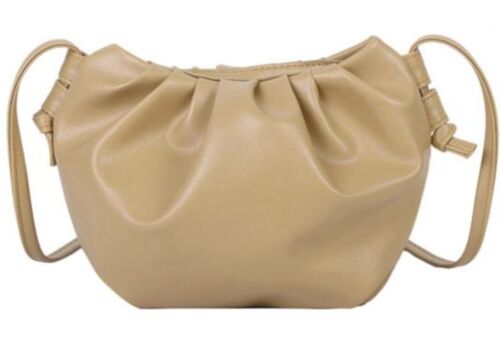 Women Bag  Single Shoulder Slant Leather Dumpling Handbag Day Clutch Cloud Soft - Afbeelding 1 van 9