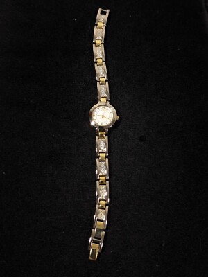 Christian Benet Womens Two Tone Crystal Accent Bracelet Band  display picture 2