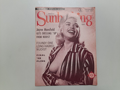 Modern Sunbathing Magazine Sept 1958 Jayne Mansfield EBay