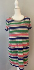 MARC by MARC JACOBS Mod Multi Stripe Jersey T Shirt Knit Mini Dress L
