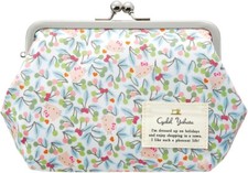 Sanrio x Liberty Fabric Cosmetic Pouch Hello Kitty 50th Cherries and Bows Blue