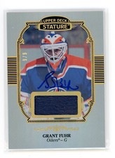 2019-20 UD STATURE #94 AUTOGRAPH AUTO GLOVE /9 GRANT FUHR - OILERS