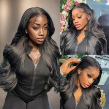 13x6 HD Transparent Body Wave Lace Front Human Hair Wig Glueless Brazilian Wigs