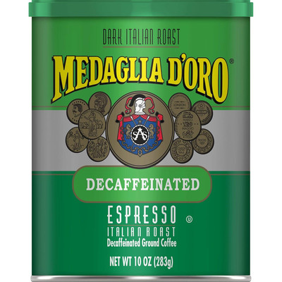 Decaf Italian Roast Espresso Style Ground Coffee, 10 Ounces